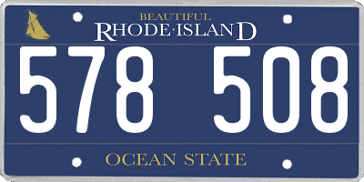 RI license plate 578508