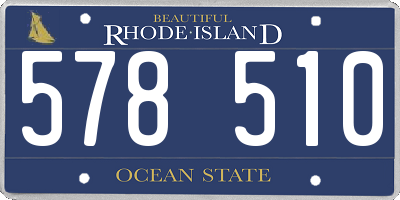 RI license plate 578510
