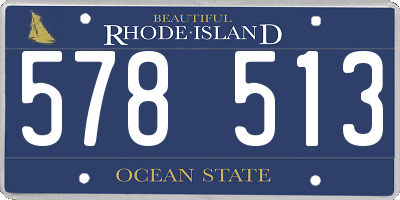 RI license plate 578513