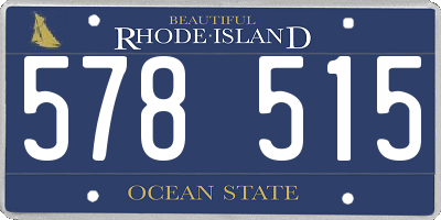 RI license plate 578515