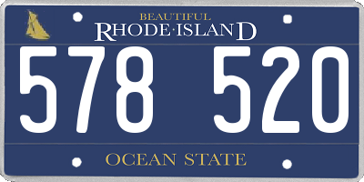 RI license plate 578520