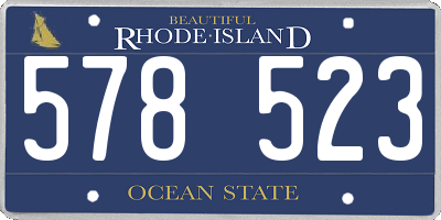 RI license plate 578523