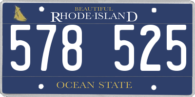 RI license plate 578525