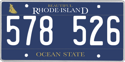 RI license plate 578526
