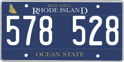 RI license plate 578528