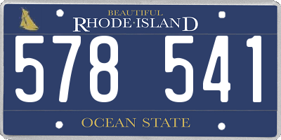RI license plate 578541