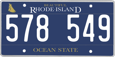 RI license plate 578549