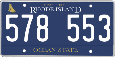 RI license plate 578553