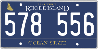 RI license plate 578556