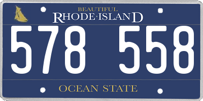 RI license plate 578558