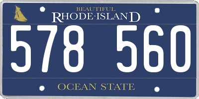 RI license plate 578560