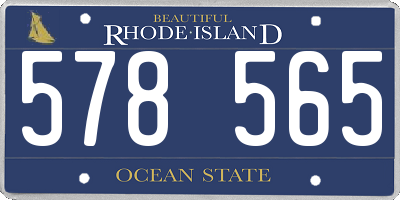 RI license plate 578565