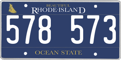 RI license plate 578573