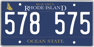 RI license plate 578575