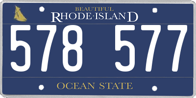 RI license plate 578577