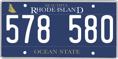 RI license plate 578580