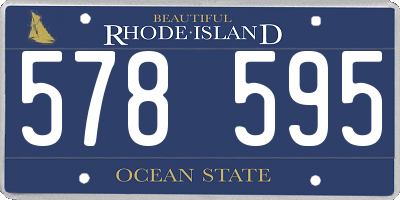 RI license plate 578595