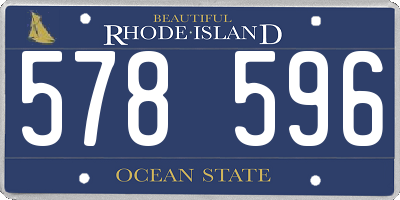RI license plate 578596