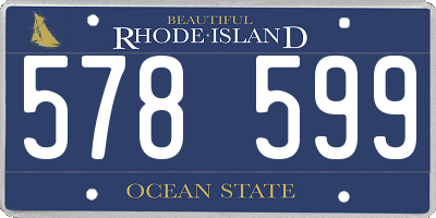 RI license plate 578599