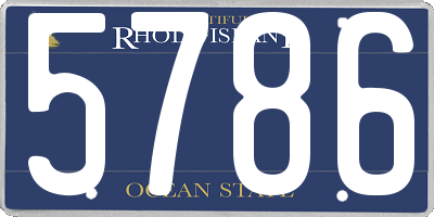 RI license plate 5786