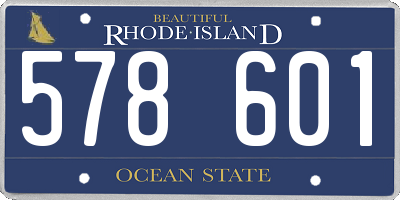 RI license plate 578601