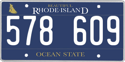 RI license plate 578609