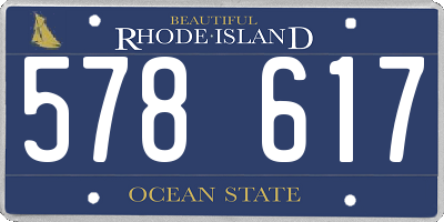 RI license plate 578617