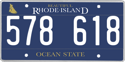 RI license plate 578618
