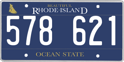 RI license plate 578621