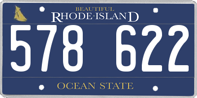RI license plate 578622