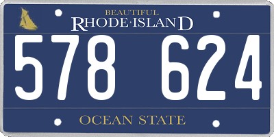 RI license plate 578624