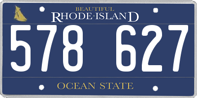 RI license plate 578627