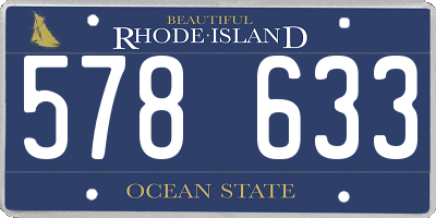RI license plate 578633