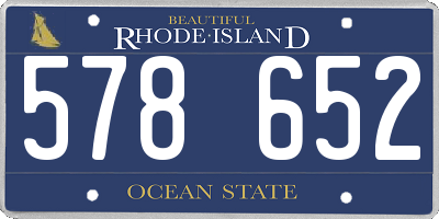 RI license plate 578652