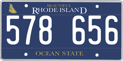 RI license plate 578656