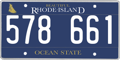 RI license plate 578661