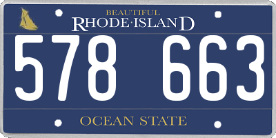 RI license plate 578663