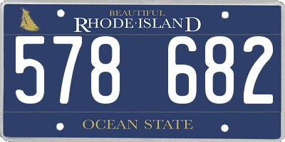 RI license plate 578682