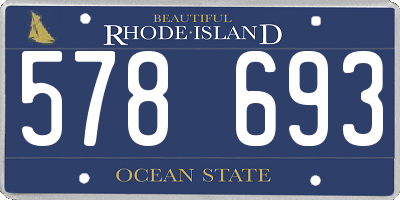 RI license plate 578693