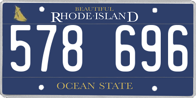 RI license plate 578696