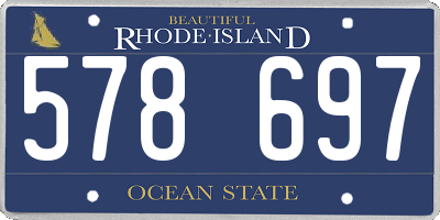 RI license plate 578697