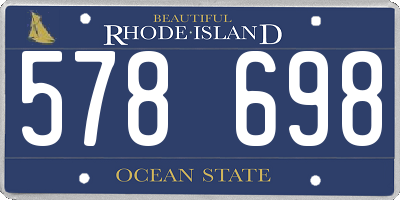 RI license plate 578698
