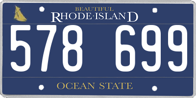 RI license plate 578699