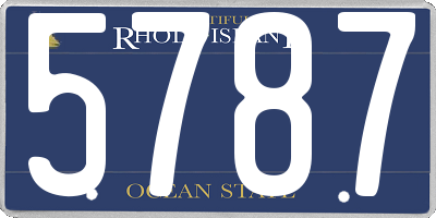 RI license plate 5787