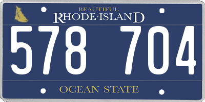 RI license plate 578704
