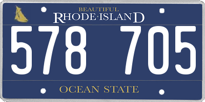 RI license plate 578705
