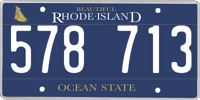 RI license plate 578713