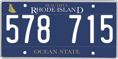 RI license plate 578715