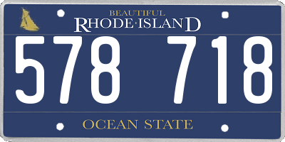 RI license plate 578718