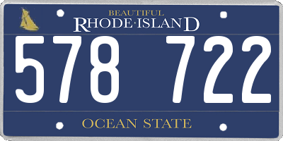 RI license plate 578722
